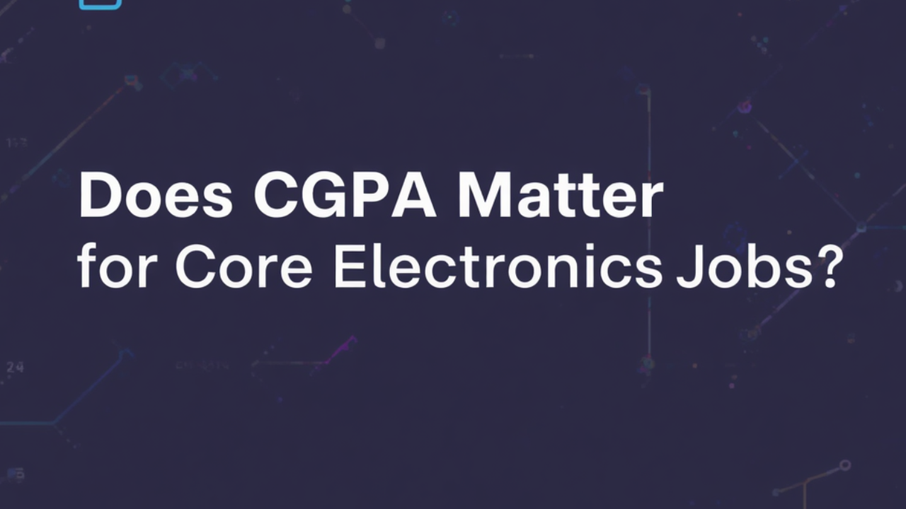Does CGPA Matter for Core Electronics Jobs ? Honest Answer from a 40-Year Industry Veteran